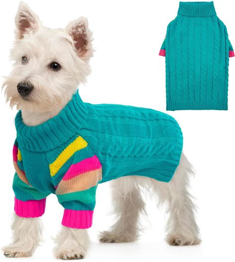 OUOBOB Dog Jumper, Small Dog Jumpers for Dogs Girls Boys, Turtleneck ...