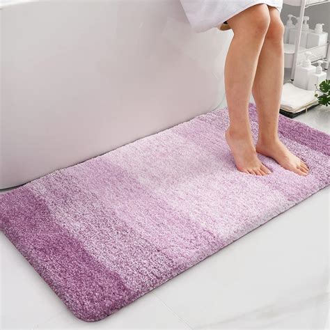 OLANLY Luxury Microfiber Bath Mat, Extra Soft and Absorbent Bathroom ...