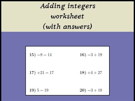 Adding Integers with Same Sign 的图像结果