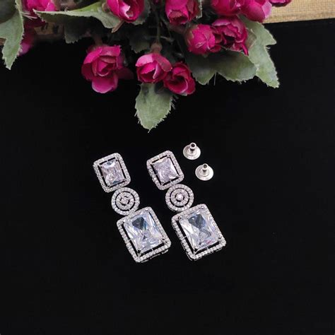 Aamrapli Sparkling American Diamond Dangler Earrings – JewelEMarket