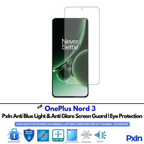 Anti Blue Light and Anti Glare Screen Guard for OnePlus Nord 3 Mobile ...