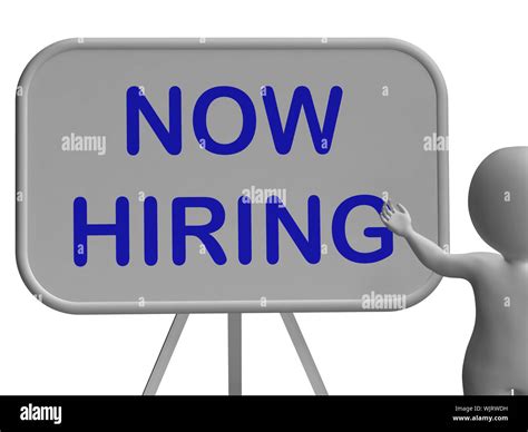 Now Hiring Whiteboard Meaning Job Vacancy And Employment Stock Photo - Alamy