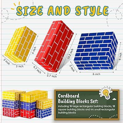 Junkin 80 Pack Jumbo Cardboard Building Blocks for India | Ubuy