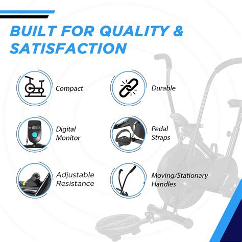 Reach AB-110 BST Air Bike Exercise Cycle with Moving or Stationary ...