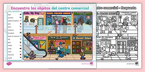 Atención y concentración: encuentra los objetos del centro comercial