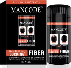 MANCODE Hair Building Fiber Powder Thinning Hair Volumizer Bald Spot ...