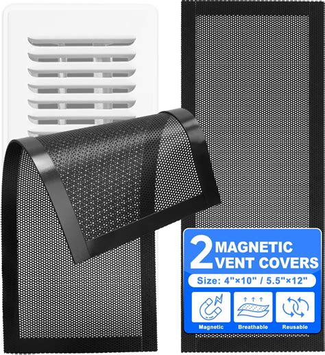 KeeTidy Floor Vent Covers, 4" x 10" Magnetic Mesh Vent Covers Air Vent ...