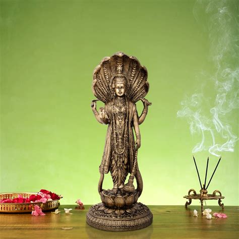 Giri - Vishnu Standing Statue | Vishnu Murti | Brass Vishnu Idol