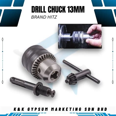 13mm KEY TYPE DRILL CHUCK WITH ADAPTOR FOR IMPACT WRENCH 3PCS SET SDS ...