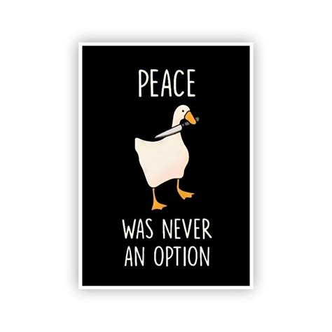 Peace Was Never An Option Poster That Slays – print-on-click