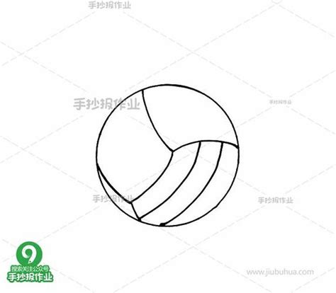 排球简笔画 的图像结果