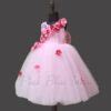 Stylish Back with Big Bow Party Dress on Back for Baby Girls