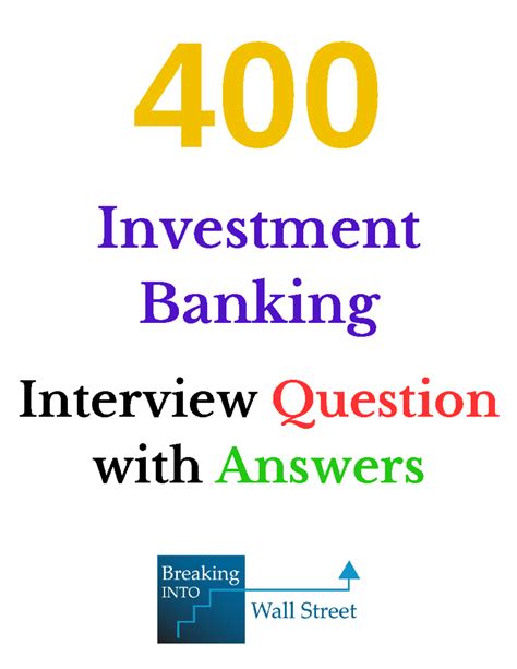 IB Interview Questions 1691431186 - Investment Banking Interview ...