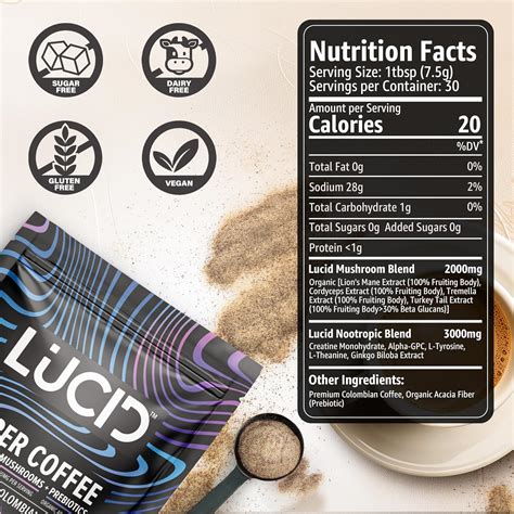 Lucid Superfood Organic Mushroom Coffee with India | Ubuy