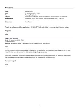 Fillable Online FW Batheaston Bridge - Application for non-material ...