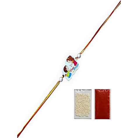 Buy Accessher Red Cute Kids Graphic Rakhi for Boys & Girls with Roli ...