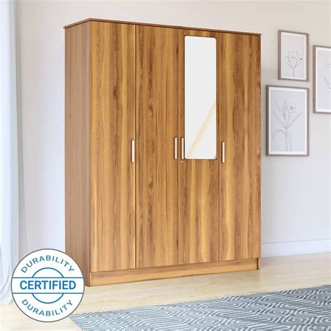 Flipkart Perfect Homes Julian Engineered Wood 4 Door Wardrobe Price in ...