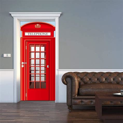 MUMOHO 3D Door Stickers for Interior Doors Classic Red India | Ubuy