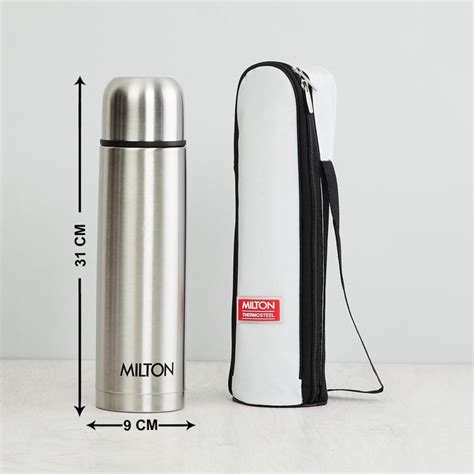 Buy MILTON Round Steel Flask - 1000ml from Milton at just INR 1205.0