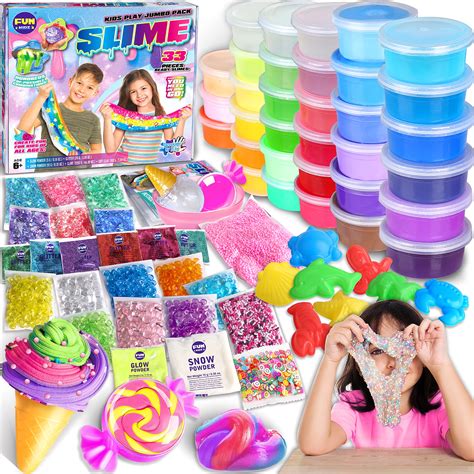 33 Cups Jumbo Slime Kit For Kids Funkidz Premade Ultimate | Desertcart ...