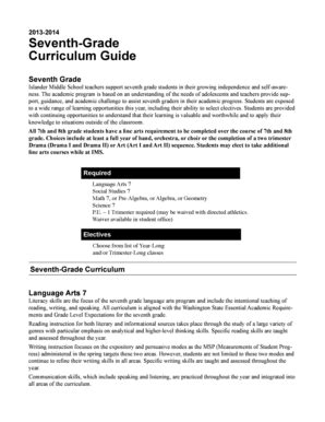 Fillable Online Seventh-Grade Curriculum Guide Fax Email Print - pdfFiller