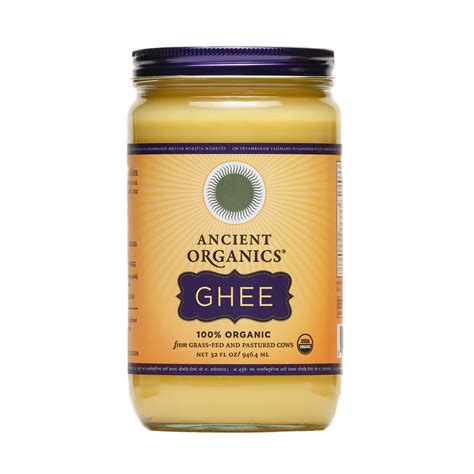 Ancient Organics Grass-Fed Ghee Butter - Organic, Gluten-Free, Lactose ...