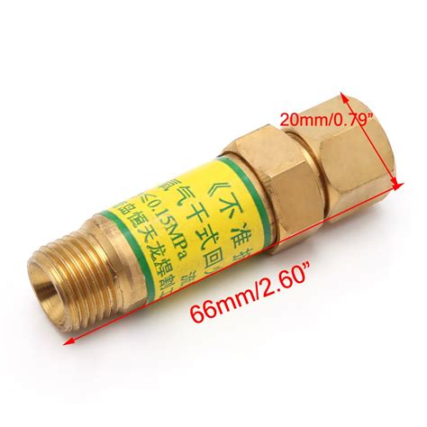 Buy PoityA Flashback Arrestor M16x1.5 Oxygen Acetylene Check Valve for ...
