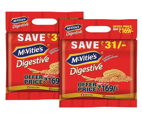 Mcvitie's Digestive High Fibre Biscuits with Goodness of Wholewheat ...