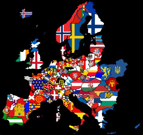 Europe Flag Map