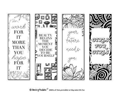 Cute Printable Bookmarks To Color at Frank Duke blog