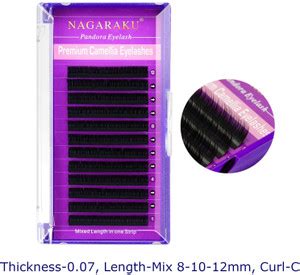 Nagaraku 12 row Volume Eyelash Extensions Mixed Length in One Lash ...