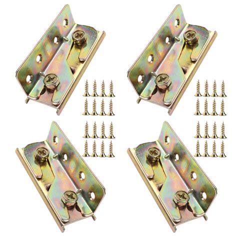Wooden Bed Rail Hardware 4 Sets Heavy Duty Wood Bed Rail Bracket