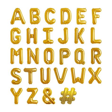 AEC Easy Helium Air Aluminium Foil Mylar Toy Letter Balloon for Parties ...