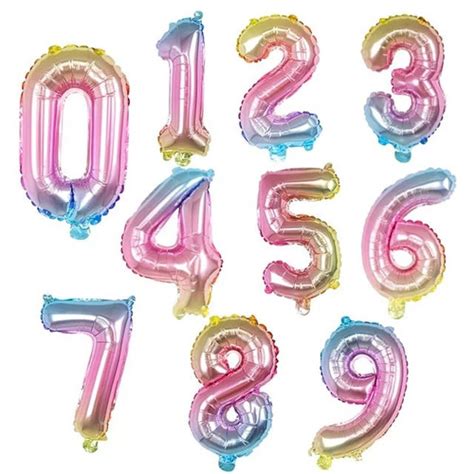 Jual Balon Foil Umur Angka Warna Ukuran 40 Cm 16 Inch Satuan Murah ...