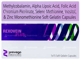 Rexovein Plus Capsule 15 - Uses, Side Effects, Dosage, Price | Truemeds