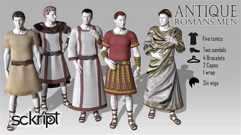 Antique Rome Men clothing - Reallusion Marketplace | Roman clothes ...
