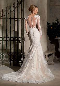Lace Wedding Gowns by Chantilly Lace With Wide Hemline Wedding Dress Style Lace Wedding Gowns