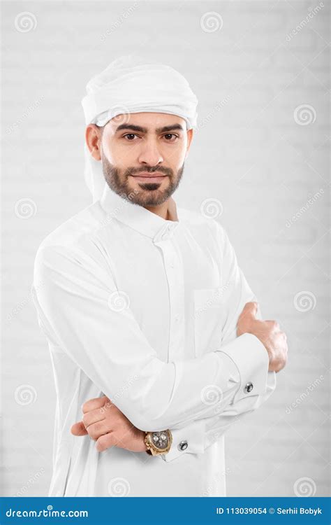 Wealthy Rich Handsome Successful Muslim Man in Traditional Islamic ...