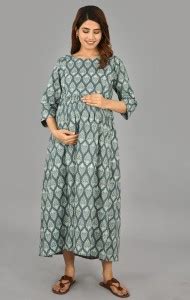 Negen Women Gathered Grey Midi/Calf Length Dress - Buy Negen Women ...