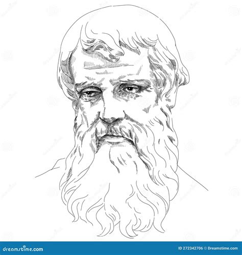 Euclid - Was An Ancient Greek Mathematician Vector Illustration ...