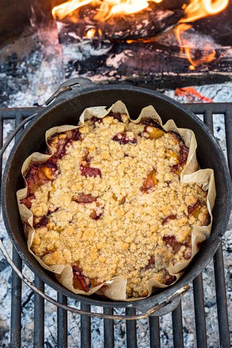 Dutch Oven Peach Cobbler - Fresh Off The Grid
