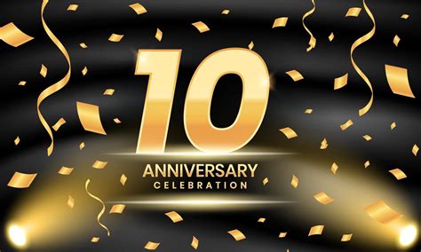 10 years Anniversary vector banner template 3031484 Vector Art at Vecteezy
