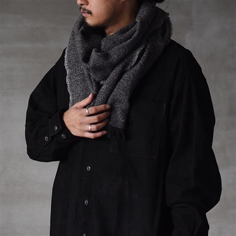 (ys-scarf-long-wo9) YOKOSAKAMOTO(ヨーコサカモト) /WOOL LONG SCARF(ウールロングスカーフ ...
