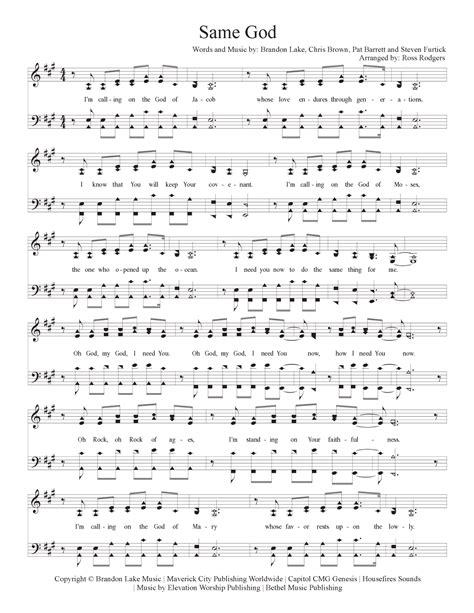 Same God (arr. Ross Rodgers) Sheet Music | Elevation Worship | SATB Choir