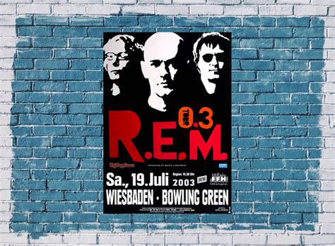 R.E.M - Bowling Green Red, wiesbaden 2003 - Konzertplakat, 29,80