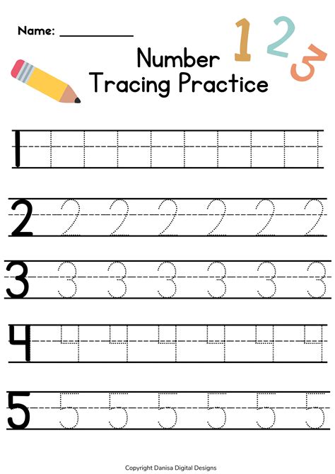 Free Printable Simple 1-50 Number Tracing Worksheet · InkPx - Worksheets Library