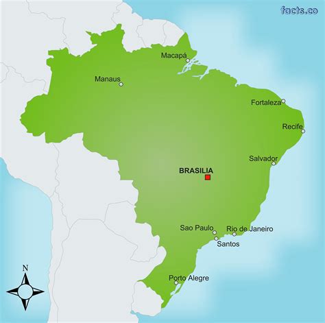 Brazil Map With Capital
