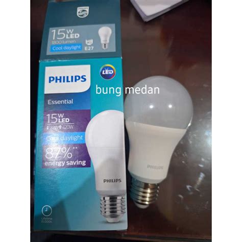 Jual LAMPU LED PHILIPS 15W BULB ESSENTIAL PUTIH 15 WATT 15WATT 15 W ORI ...