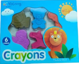 Flipkart.com | variety palace 2D animal shape wax crayon (set of 6)