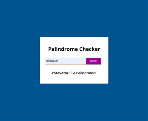 GitHub - alysarnau/palindrome-checker